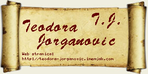 Teodora Jorganović vizit kartica